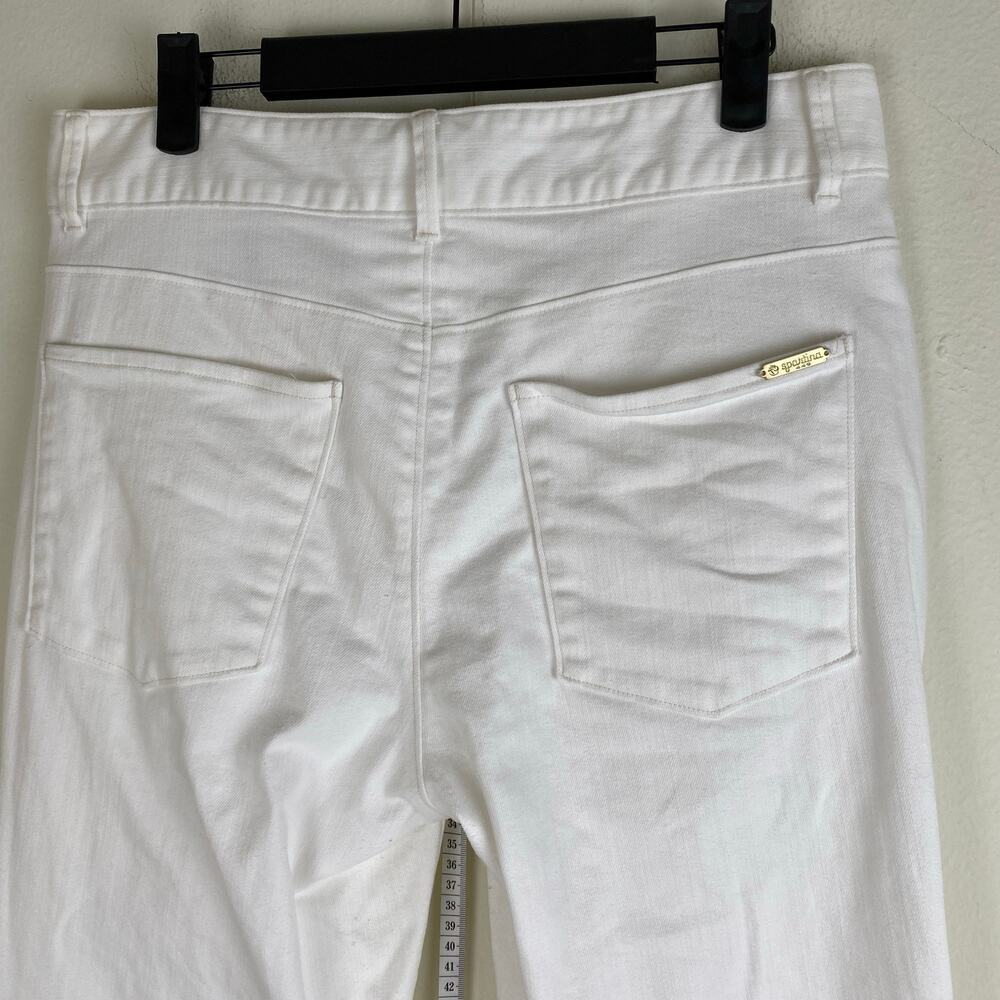 Spartina 449 Juliette Crop Flare Jeans Size 8 Buttercream 26.5” Inseam - Picture 10 of 16